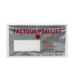 Dokulops paklijstenveloppen A8, Factuur/paklijst