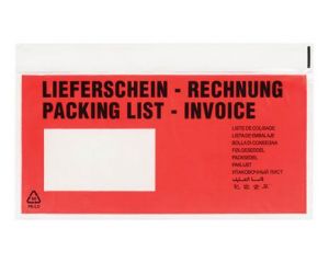 Paklijstenveloppe lieferschein / Rechnung