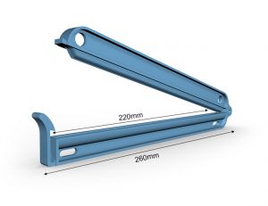 Afdichtingsclip blauw 22 cm